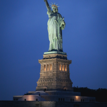 This is a picture of the Statue of Liberty.